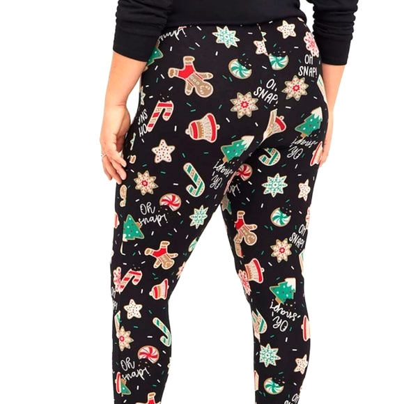 ❤️NWT VINTAGE TORRID LEGGING - CHRISTMAS PRINT COOKIE - FULL LENGTH - PLUS SIZE - Picture 4 of 11